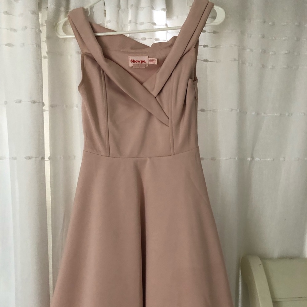 baby pink mini dress